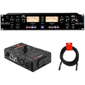 ART ProMPAII Two Channel Discrete Class A Microphone Preamp Bundle with Kopul CBT-8-8-in-1 Cable Tester and 2x XLR-XLR Cable