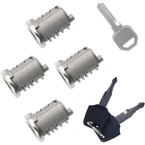 4 Pack Lock Cores Compatible with Thule Roof Racks Components, One-Key Lock Cylinders System Replacement for Car Racks System Accessories