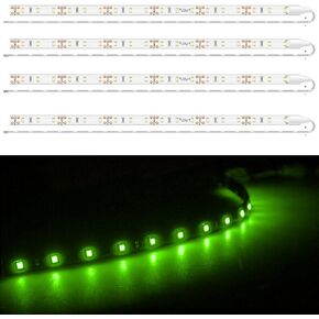Daylight White 6000K LED Strip Lights 12V for Interior Car Automotive Boats Motorcycle Lighting 12'' 30CM 2835 SMD UL Listed Pack of 4