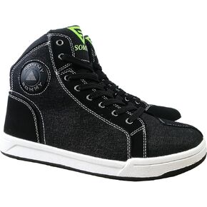 Motorcycle Shoes Men, Street Riding Sneakers, with (Mesh Lining/Side Zipper/Extra Gear Shifter Pad/Ankle Protection)
