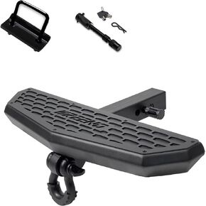 24" Hitch Step Armor Fit for 2" Hitch Receiver Pickup Truck&Trailer&SUV Rear Bumper Guard Protector|Anti-Slip Design&with Traction Function | with Pin Lock and Stabilizer