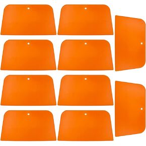 DaKuan Set of 10 Body Filler Spreaders Automotive Body Fillers, 6 Inch Reusable Plastic Spreader for Applying Fillers, Putties, Glazes, Caulks and Paint (Yellow)