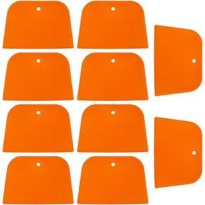 DaKuan Set of 10 Body Filler Spreaders Automotive Body Fillers, 4 Inch Reusable Plastic Spreader for Applying Fillers, Putties, Glazes, Caulks and Paint (Yellow)