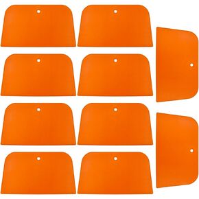 DaKuan 10 pcs Body Filler Spreaders Automotive Body Fillers, 5 Inch Reusable Plastic Spreader for Applying Fillers, Putties, Glazes, Caulks and Paint (Yellow)