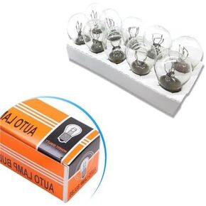 Pack-10 Car Turn Signal Light, 1016 21/5W BAY15D 12V Super Bright Vehicle Tail Light Replacements, Universal Automotive Brake Marker Bulb Accessories for Truck SUV Car (Transparent #Dual)