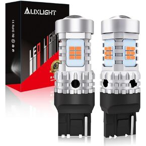 AUXLIGHT 1156 BA15S LED Bulbs Extremely Bright 7506 1156A 1003 1141 P21W Canbus Error Free Replacement for Turn Signal Lights, 2200K Amber Yellow (Pack of 2)