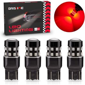 Super Bright 7443 7440 992 T20 7444NA LED Bulbs Amber Yellow 9-30V Non-Polarity 24-SMD LED Chipsets with Projector for Turn Signal Lights, Side Marker Lights(Pack of 2)