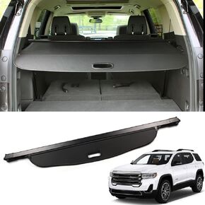 Marretoo for GMC Acadia Cargo Cover 2017 2018 2019 2020 2021 2022 for GMC Acadia Accessories Black Retractable Trunk Cover Security Shield Shade