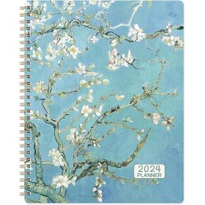 2024 Planner - Planner 2024, Jan 2024 - Dec 2024, 8" x 10", Weekly and Monthly Planner with Monthly Tabs, 2024 Monthly Planner Spiral Bound, Flexible Hardcover, Daily Organizer