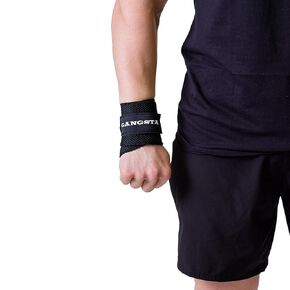 Sling Shot Gangsta Wrist Wraps for Weight Lifting Men and Women for Wrist Support, Compression and Protection – (Black, 36 Inches)