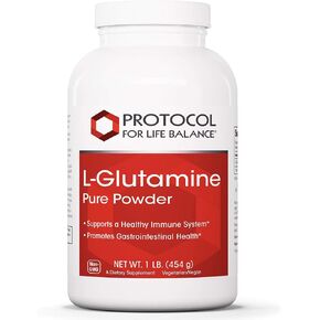Protocol L-Glutamine 5g Powder - Immune Support, Nitrogen Balance, Gut & Brain Health - Amino Acids Supplement - L-Glutamine Powder - Kosher - 1 lb - 91 Servings