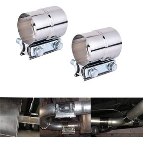 Lap Joint Exhaust Band Clamp Repair Preformed for 2.75" OD to 2.75" ID Exhaust Pipe Connection 304 Stainless Steel (1pack 2.75'')