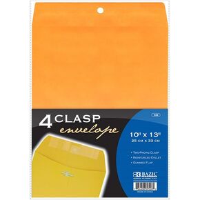 BAZIC 10" X 13" Clasp Envelope (4/Pack)