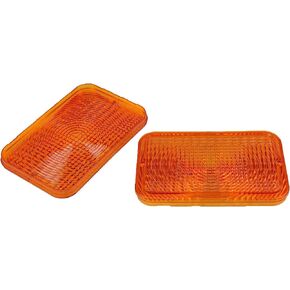 Replacement Amber Lens RE70020 Fits John Deere 210K 210LE 2210 3120 4100 4200 4500 5200 5400 Tractor (Set of 2)