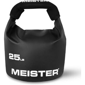 Meister BEAST Portable Sand Kettlebell - Soft Sandbag Weight - 25lb / 11.3kg - Black