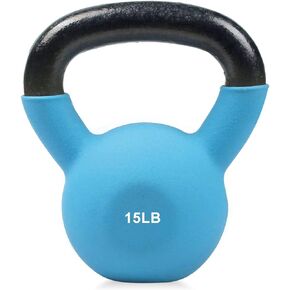 RitFit Neoprene Coated Solid Cast Iron Kettlebell 5 10 15 20 25 30 35 40 45 50 LB, Great for Full Body Workout, Cross-Training, Weight Loss & Strength Training