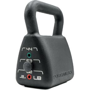 PowerBlock Adjustable Heavy Kettlebell – 35-62 lb. Weight Set, Durable Long Lasting Build, Innovative Workout Equipment, Adjustable Weights for Home & Commercial Gyms, Adjustable Kettlebell Weights in Kuwait