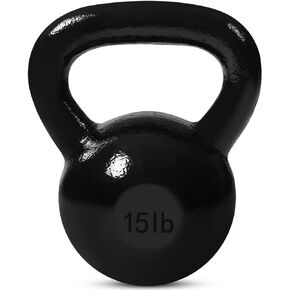 JFIT Kettlebell Weights Cast Iron -5-60lbs Weight Options - Ballistic Exercise, Core Strength, Functional Fitness, Weight Training Set - Free Weight, Equipment Accessories