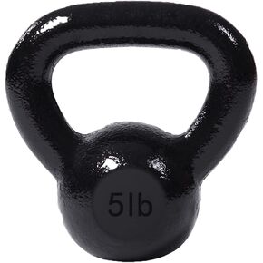 JFIT Kettlebell Weights Cast Iron -5-60lbs Weight Options - Ballistic Exercise, Core Strength, Functional Fitness, Weight Training Set - Free Weight, Equipment Accessories