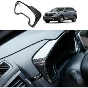 for CRV 2017-2022 A-Pillar Speaker Rings ABS Carbon Fiber Grain Front Rear Door Horn Loudspeaker Decorations Circle Trims for Honda CRV LX EX EX-L Touring 2017 2018 2019 2020 2021 2022 4PCS