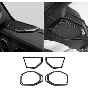 for JL 4PCS A Pillar Speaker Cover Roof Speaker Audio Trim Compatible with 2018-2023 Jeep Wrangler JL JLU & Gladiator JT, White in Saudi Arabia