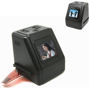 Film Scanner with 2 Inch LCD Screen, 8mm Slides to 12MP JPG Digital Photo Negative Scanner, Slide Scanner Converting 135 126 110 for Black White JPG Digital Photos
