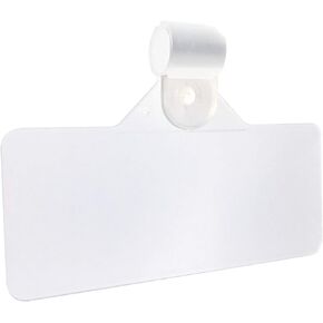25 Clear Plastic Wire Shelf Label Holders for Adhesive Labels, Professional Display Retail Price Tag Ticket Hanger Clips, Snap On Pantry Sign Label Holder for Wire Shelves & Baskets (3" W x 1.25" H)