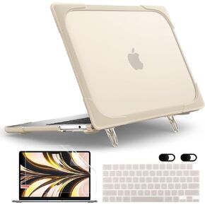 MEEgoodo Case for M3 MacBook Air 13.6 inch Case 2024 2022 A3113 A2681 with M3 M2, Heavy Duty Rugged Shockproof Laptop Hard Shell Case with Keyboard Cover Compatible with MacBook Air 13.6" Case, Khaki in Kuwait