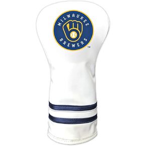 Team Golf MLB White Vintage Driver Golf Club Headcover, Form Fitting Design, Retro Design & Superb Quality