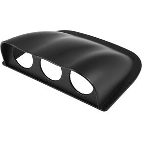 X AUTOHAUX 52mm 2" Triple Hole 3 Holes ABS Plastic Universal Console Dashboard Gauge Holder Dash Gauge Pod Car Meter Mount Bracket Dome Lip Instrument Panel Shell Black