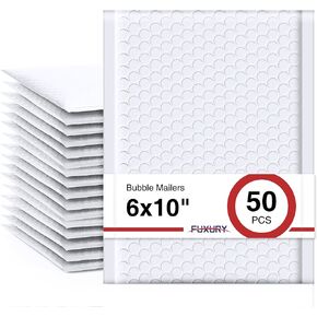 Fuxury 4x8 Bubble Mailer 260 Pack Black Padded Envelopes for Mailing, Small Bubble Mailers Usable Size 4x7" Bubble Envelopes Self-SealPadded Mailers for Small Business Shipping Bulk#000
