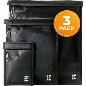 Large Faraday Bags (3 Pk) - EMP Proof Bags, Faraday Cage for Phones, Laptops, Car Keys and Electronics - EMP Proof Bag for Digital Protection - RFID Pouch by Zero Grid
