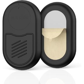 جراب مكون من قطعتين لهاتف Samsung Galaxy SmartTag2، مع ملصق لاصق 3M، غطاء حماية كامل من السيليكون مضاد للفقدان وغطاء حماية مقاوم للخدش للعلامة الذكية 2 (أسود وأسود)