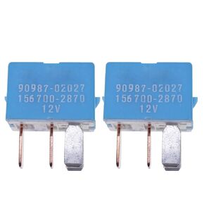 2PK 4 PIN AC Relay 90080-87026 90987-02027 90987-02028 90987-02022 156700-2870 156700-2840 Compatible with 1997-2014 Toyota Lexus and Scion Vehicles