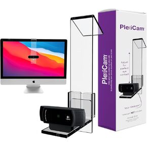 Pro V2 | Center Screen/Middle Screen Webcam Mount | Position Any Webcam Anywhere on Any Screen from Laptops to 32" Screens | tripod gooseneck teleprompter alternative for eye contact audience