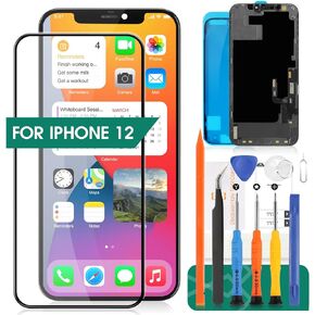 Incell for iPhone 12 Screen Replacement A2403,A2172,A2402,A2404 LCD Display for iPhone 12 Pro LCD Screen Replacement A2407,A2341,A2406,A2408 Touch Digitizer Assembly Repair Parts Kits