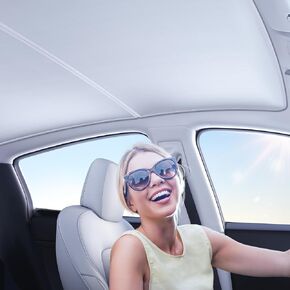 VICSEED Tesla Model Y Sunshade Roof - [Superior Anti-UV & Sag-Free] Tesla Model Y Glass Roof Sunshade with Storage Bag,Heat Insulation Sunroof Shade for Tesla Model Y Accessories 2023 2022 2021