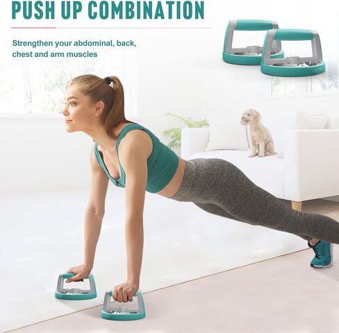 Elevens Ab Roller Wheel for Training Abdomen & Core Strength, 14-in-1 Exercise Equipment for Abs Workout at Home Gym Fitness Yoga for Women（Green) in Saudi Arabia