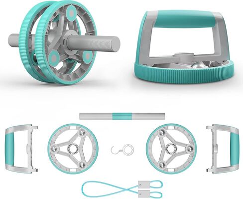 Elevens Ab Roller Wheel for Training Abdomen & Core Strength, 14-in-1 Exercise Equipment for Abs Workout at Home Gym Fitness Yoga for Women（Green) in Saudi Arabia