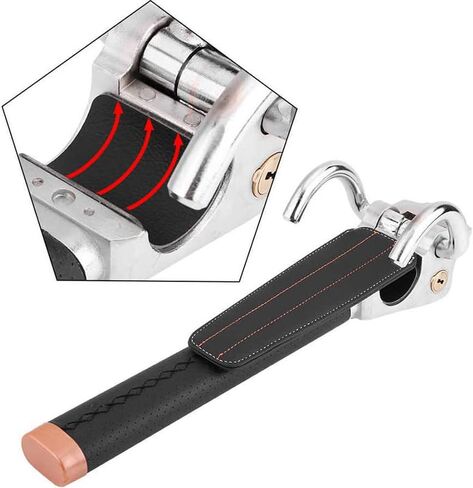 Steering Wheel Lock Universal Anti-Theft Device Heavy Duty Security Car Lock for Vehicle Auto Truck SUV Van with 2 Keys Black in Saudi Arabia