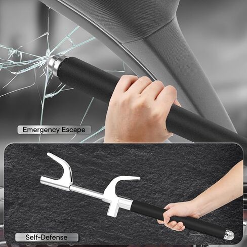 قفل عجلة القيادة متعدد الوظائف من SURDOCA - قفل عجلة القيادة عالي الأمان مضاد للسرقة مع قاطع النافذة - قفل عجلة السيارة العالمي - سهل التركيب مناسب لشاحنة سيارات الدفع الرباعي in Kuwait