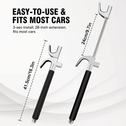 قفل عجلة القيادة متعدد الوظائف من SURDOCA - قفل عجلة القيادة عالي الأمان مضاد للسرقة مع قاطع النافذة - قفل عجلة السيارة العالمي - سهل التركيب مناسب لشاحنة سيارات الدفع الرباعي in Kuwait