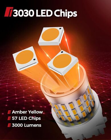 Torchbeam 7443 7440 LED Bulbs Red Brake Lights Super Bright, 3000LM 300% Brighter, 7441 7444 T20 LED Lights Replacement with Projector for Tail Parking Lights, CANBUS Free in Saudi Arabia