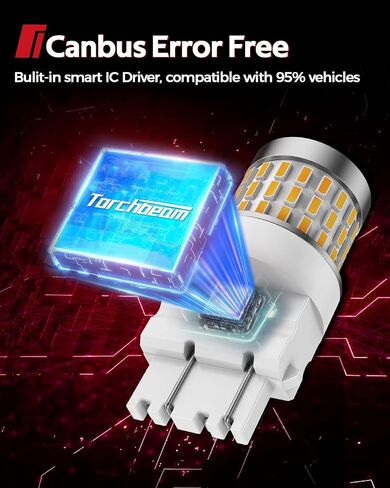 Torchbeam 7443 7440 LED Bulbs Red Brake Lights Super Bright, 3000LM 300% Brighter, 7441 7444 T20 LED Lights Replacement with Projector for Tail Parking Lights, CANBUS Free in Saudi Arabia