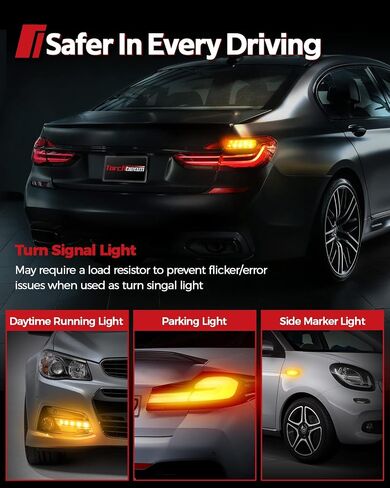 Torchbeam 7443 7440 LED Bulbs Red Brake Lights Super Bright, 3000LM 300% Brighter, 7441 7444 T20 LED Lights Replacement with Projector for Tail Parking Lights, CANBUS Free in Saudi Arabia