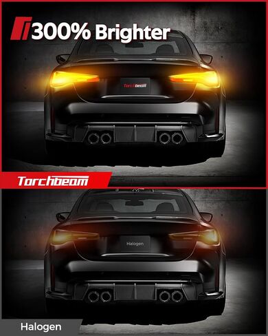 Torchbeam 7443 7440 LED Bulbs Red Brake Lights Super Bright, 3000LM 300% Brighter, 7441 7444 T20 LED Lights Replacement with Projector for Tail Parking Lights, CANBUS Free in Saudi Arabia