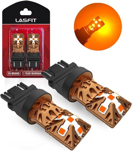 Lasfit 3157 Led Bulb Amber 3156 3057 LED Turn Signal Light 4157 3457 4114 LED Side Marker Light 2023 New Super Bright with Low Consumption (2 Pack) in Saudi Arabia