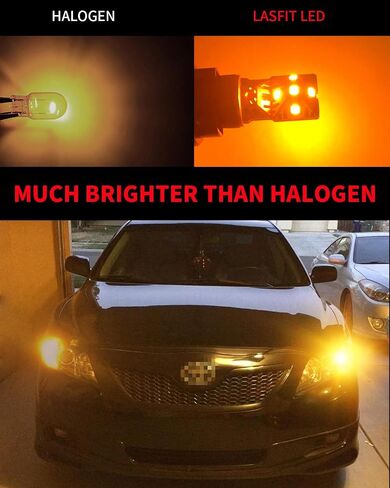 Lasfit 3157 Led Bulb Amber 3156 3057 LED Turn Signal Light 4157 3457 4114 LED Side Marker Light 2023 New Super Bright with Low Consumption (2 Pack) in Saudi Arabia