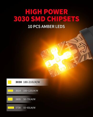 Lasfit 3157 Led Bulb Amber 3156 3057 LED Turn Signal Light 4157 3457 4114 LED Side Marker Light 2023 New Super Bright with Low Consumption (2 Pack) in Saudi Arabia