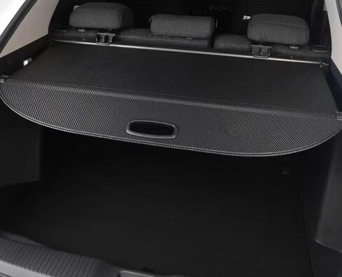غطاء شحن قابل للسحب متوافق مع Nissan Kicks 2018-2024 شاشة خصوصية خلفية لتخزين السيارة وصندوق الأمتعة وواقي ظل أمان مضاد للسرقة (نمط ألياف الكربون) in Saudi Arabia